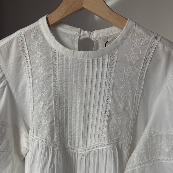 ZW Collection Embroidered Romantic Blouse, Oyster White, S, NWT - Picture 8 of 8